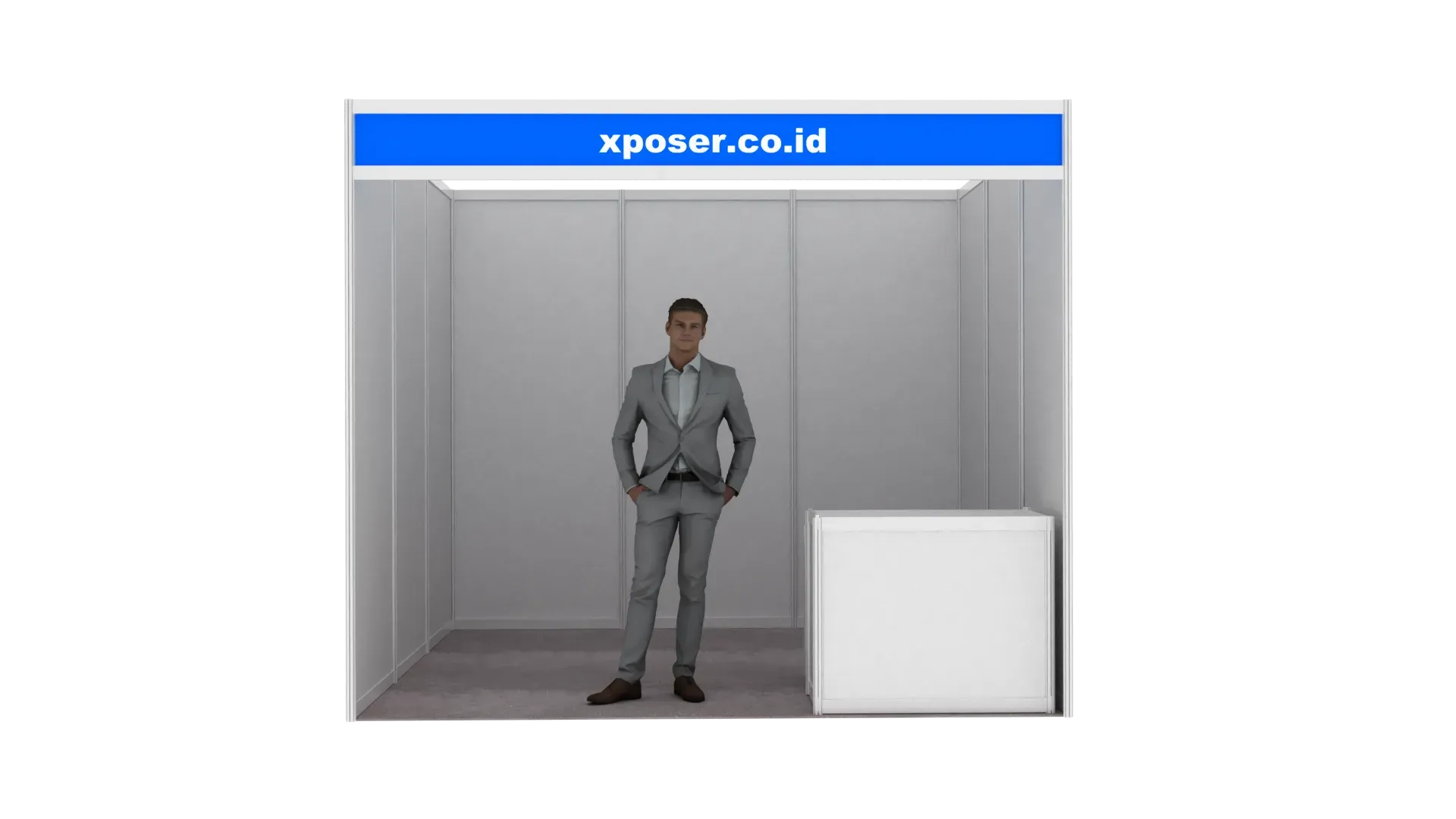 Stand Partisi Allumunium R8 Putih